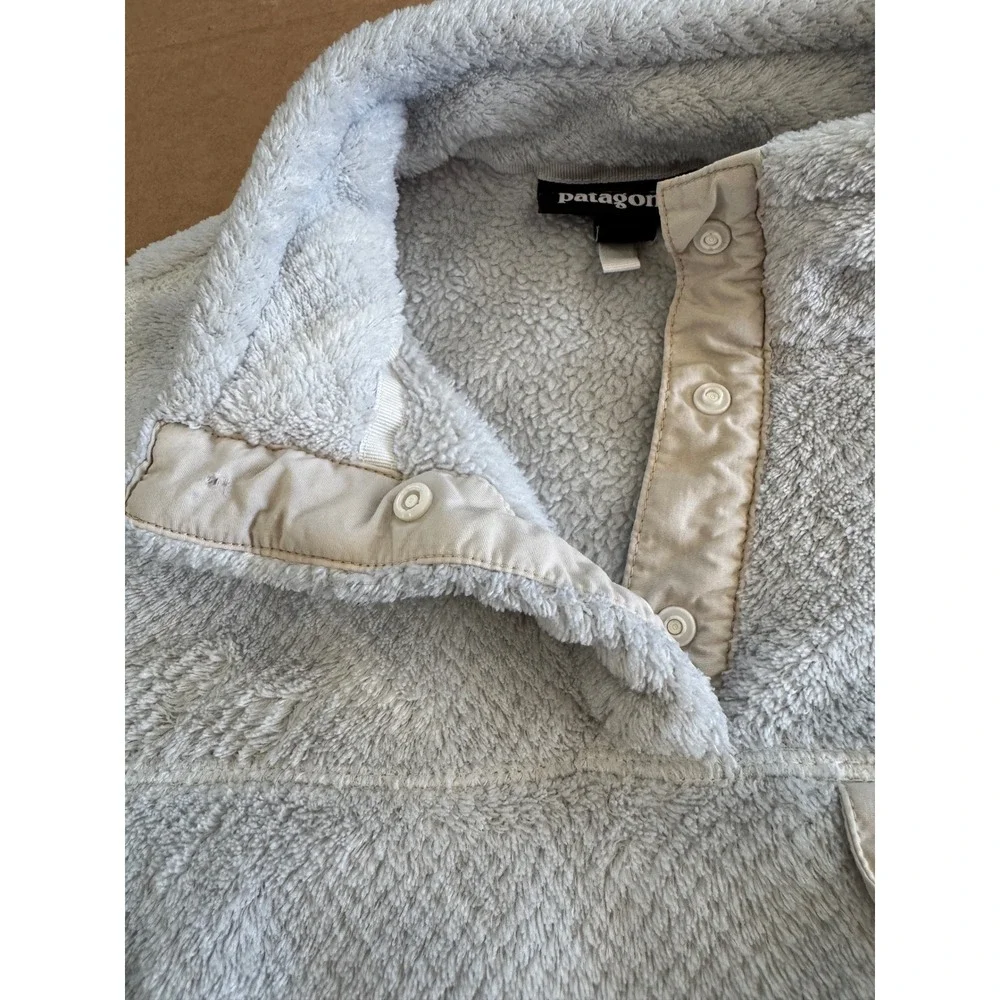 Patagonia Girls Re-Tool‎ Snap-T Pullover Fleece Light Blue Size M 10 (flaw)